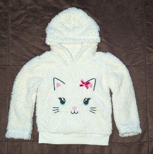 fuzzy cat sweatshirt, size 4